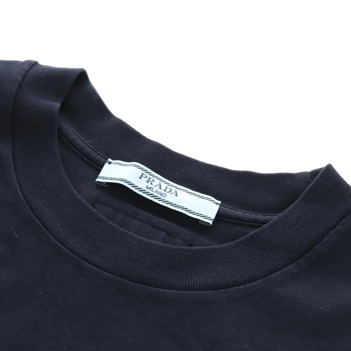 PRADA Short Sleeved T Shirt Cotton S Navy Auth 185249V
