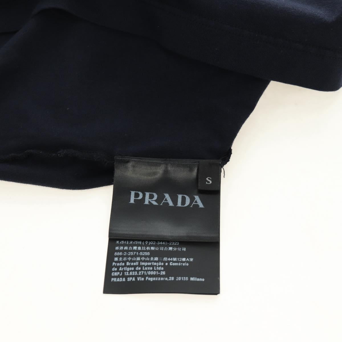 PRADA Short Sleeved T Shirt Cotton S Navy Auth 185249V