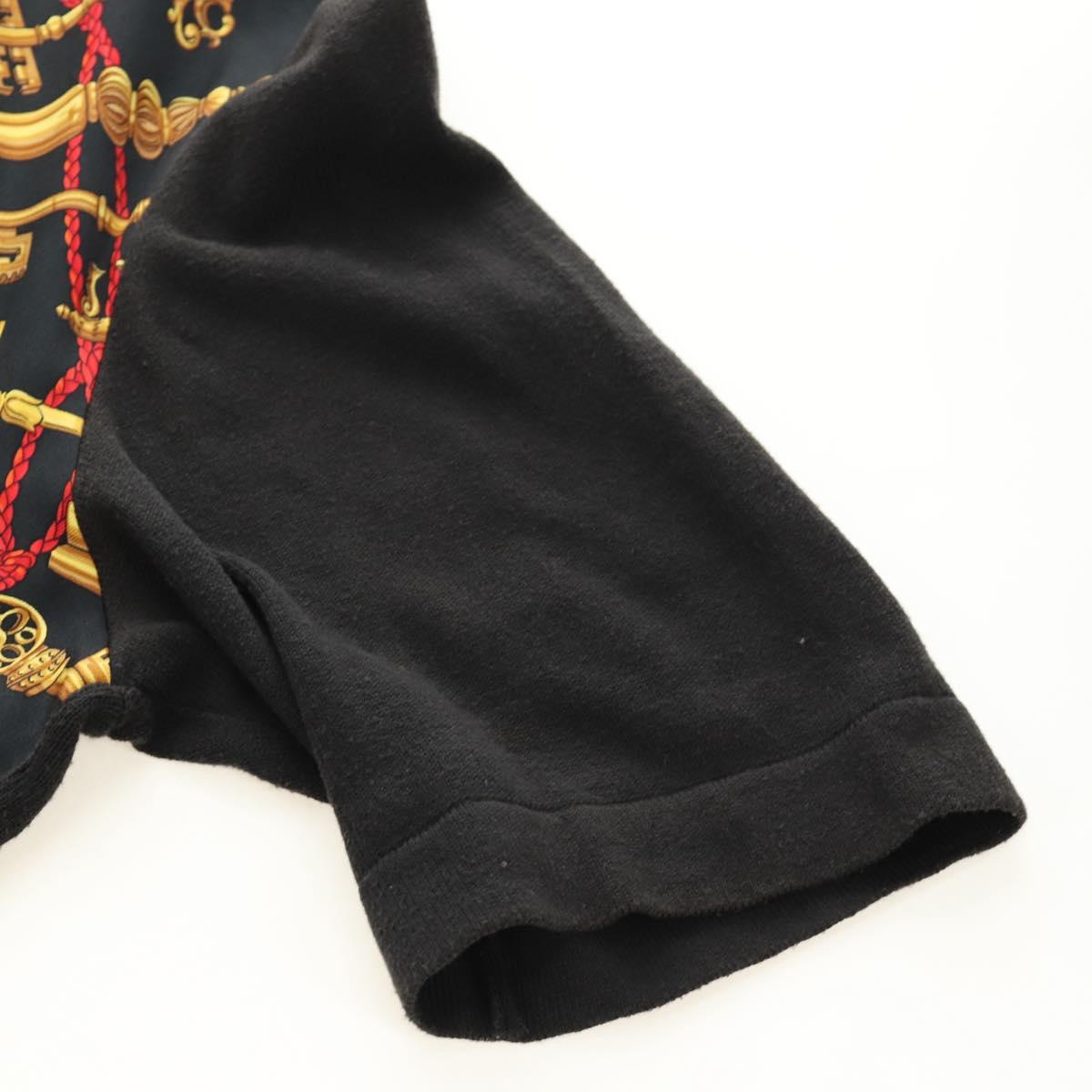 HERMES Polo Shirt T Shirt Silk Cashmere M Black Auth 185251V