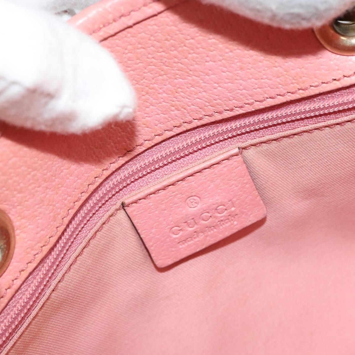 GUCCI GG Canvas Hand Bag Pink Gold 120844 Auth 185253