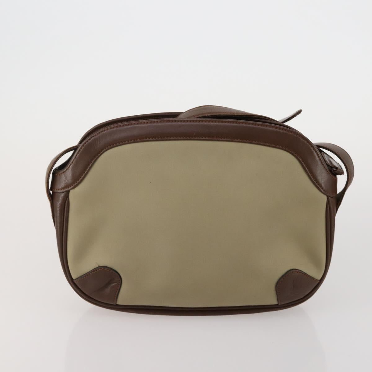 Burberrys Shoulder Bag Leather Canvas 3 Set Brown Beige Auth 185270
