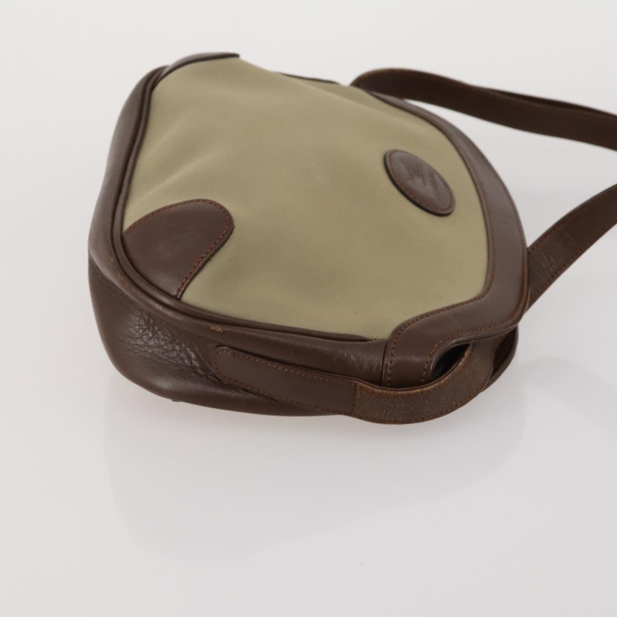 Burberrys Shoulder Bag Leather Canvas 3 Set Brown Beige Auth 185270