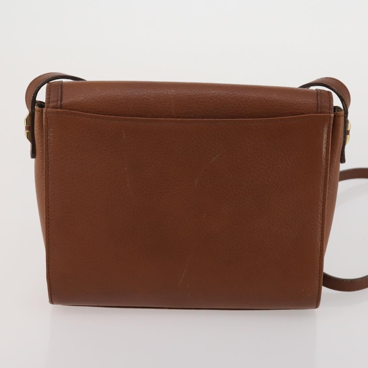 Burberrys Shoulder Bag Leather Canvas 3 Set Brown Beige Auth 185270