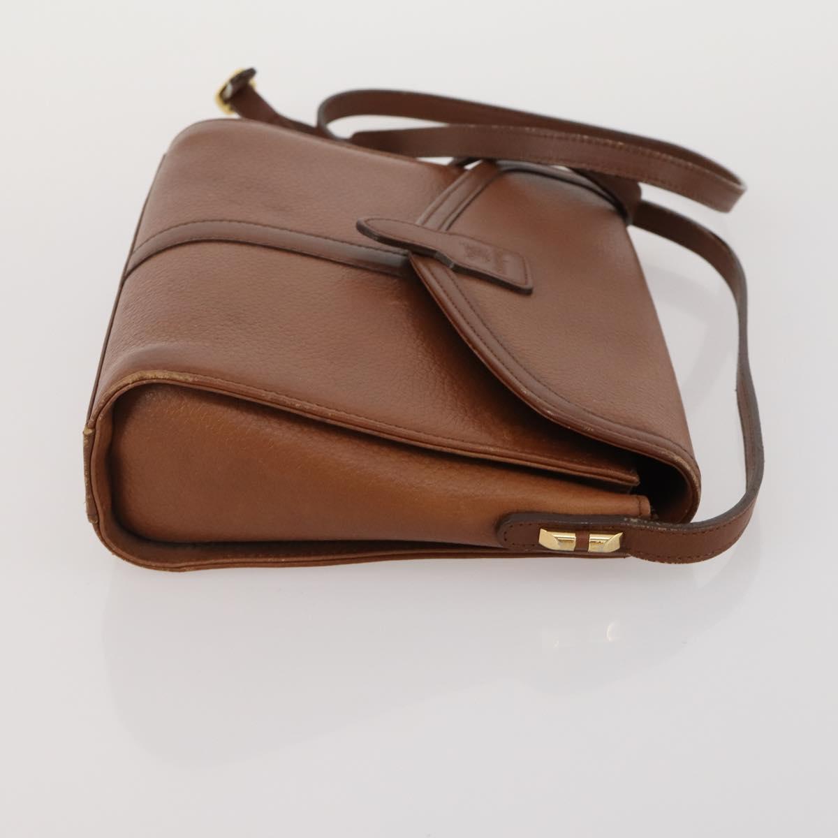 Burberrys Shoulder Bag Leather Canvas 3 Set Brown Beige Auth 185270