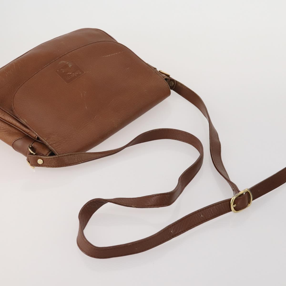 Burberrys Shoulder Bag Leather Canvas 3 Set Brown Beige Auth 185270
