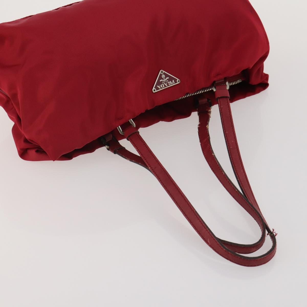 PRADA Hand Bag Nylon 3 Set Red Black Khaki Auth 185271