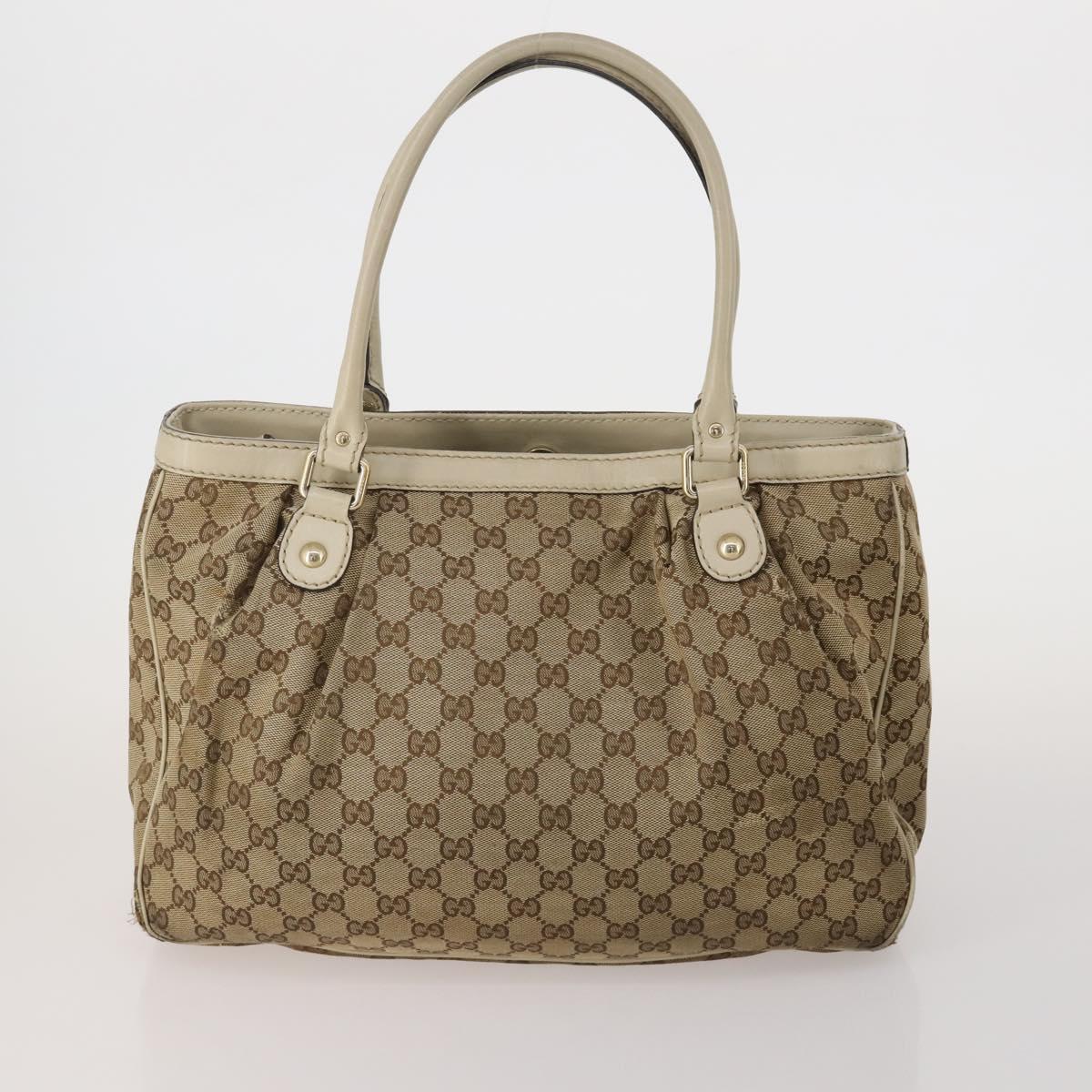 GUCCI GG Canvas GG Crystal Web Sherry Line Bag Coated Canvas 4 Set Auth 185272
