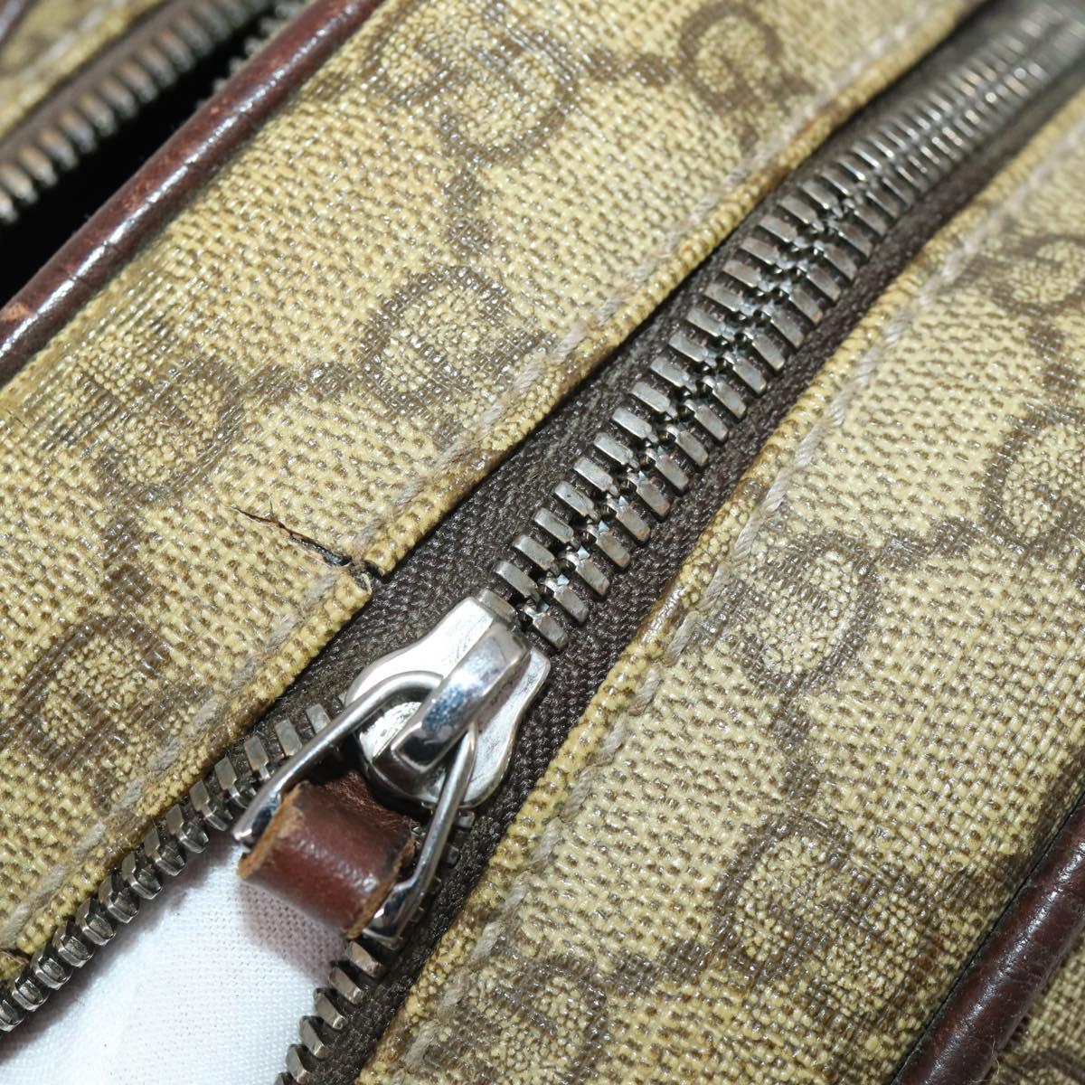 GUCCI GG Supreme Sherry Line Shoulder Bag PVC 3 Set Navy Beige Auth 185273