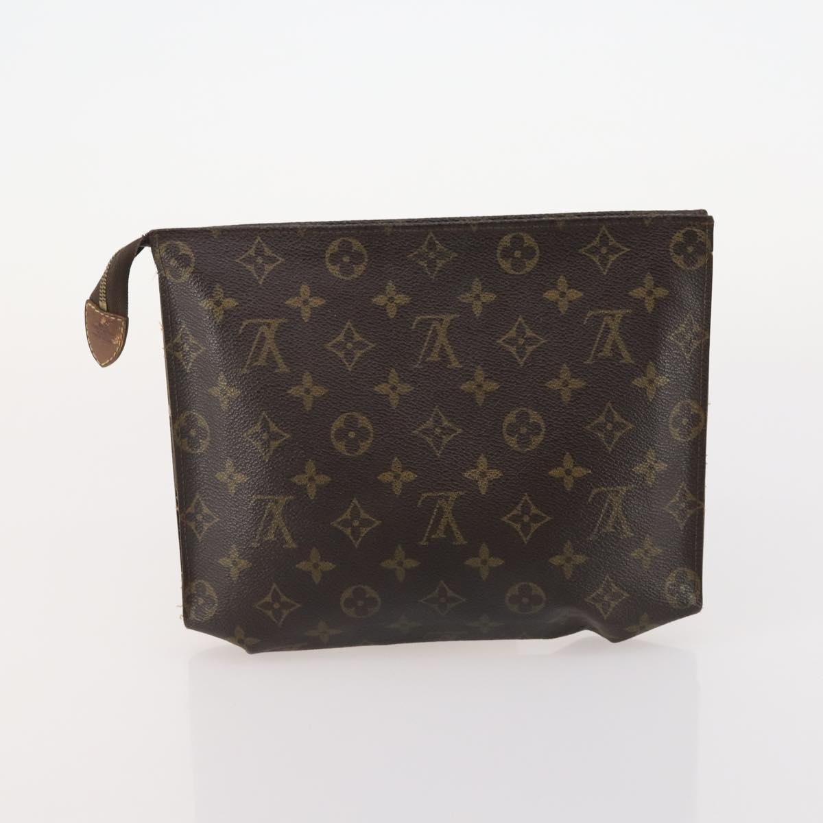 LOUIS VUITTON Monogram Poche Toilette 26 Pouch 3 Set M47542 LV Auth 185277