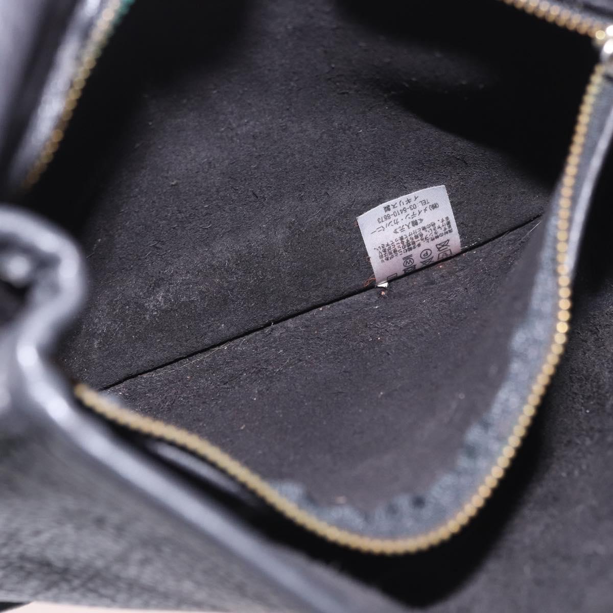 Coach Shoulder Bag Suede Black Gold Auth 185289