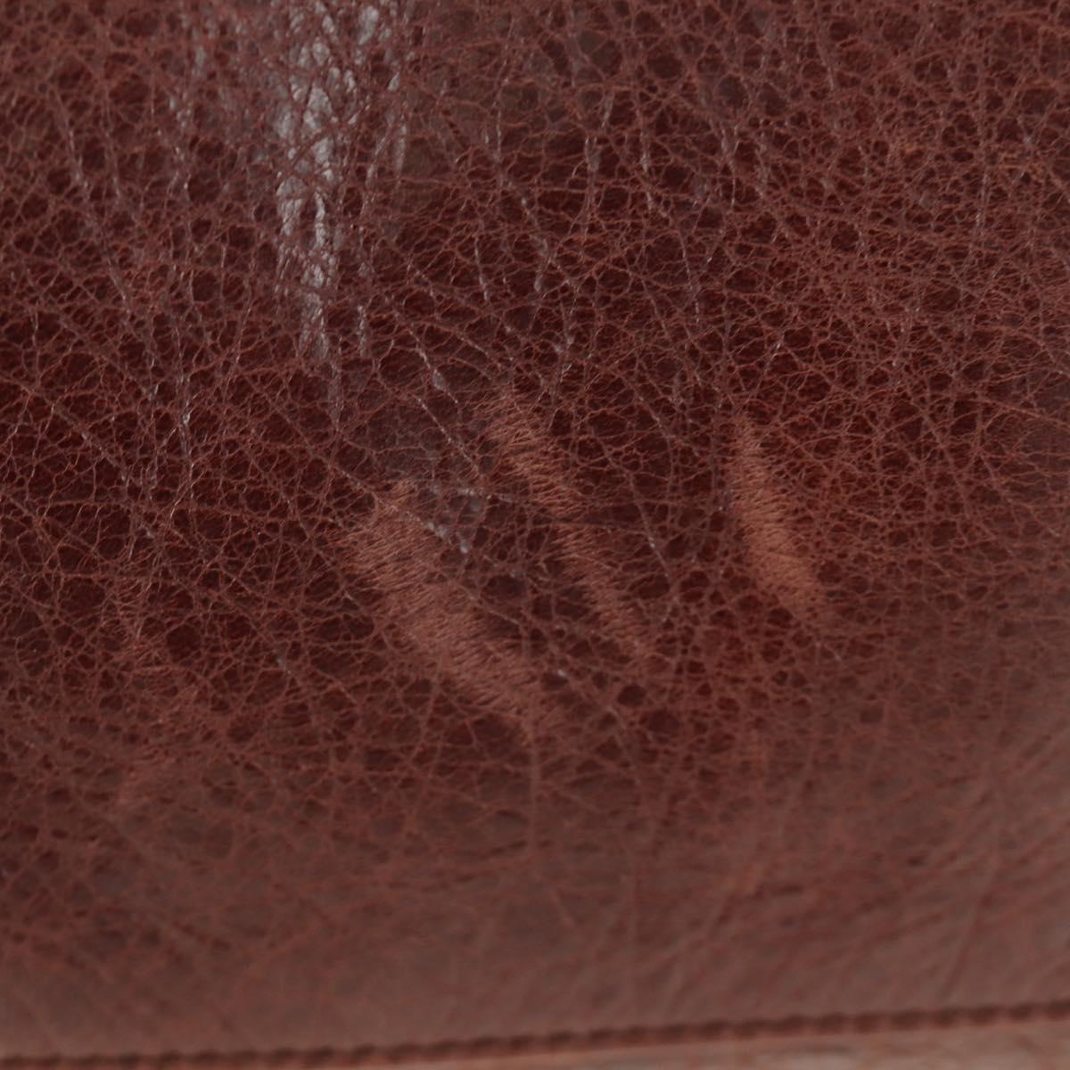 BALENCIAGA The Giant Part-Time Bag Leather 2way Brown Gold 173082 Auth 185300SM