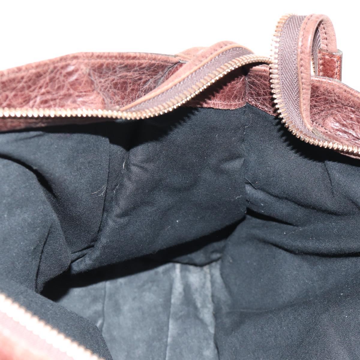 BALENCIAGA The Giant Part-Time Bag Leather 2way Brown Gold 173082 Auth 185300SM