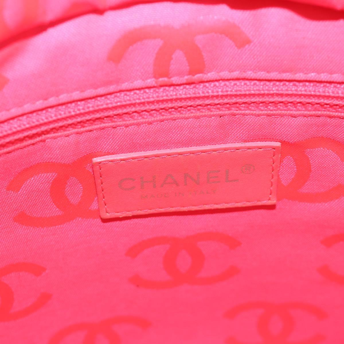 CHANEL Cambon Line Matelasse Tote Bag Leather Black Silver CC Auth 185306V