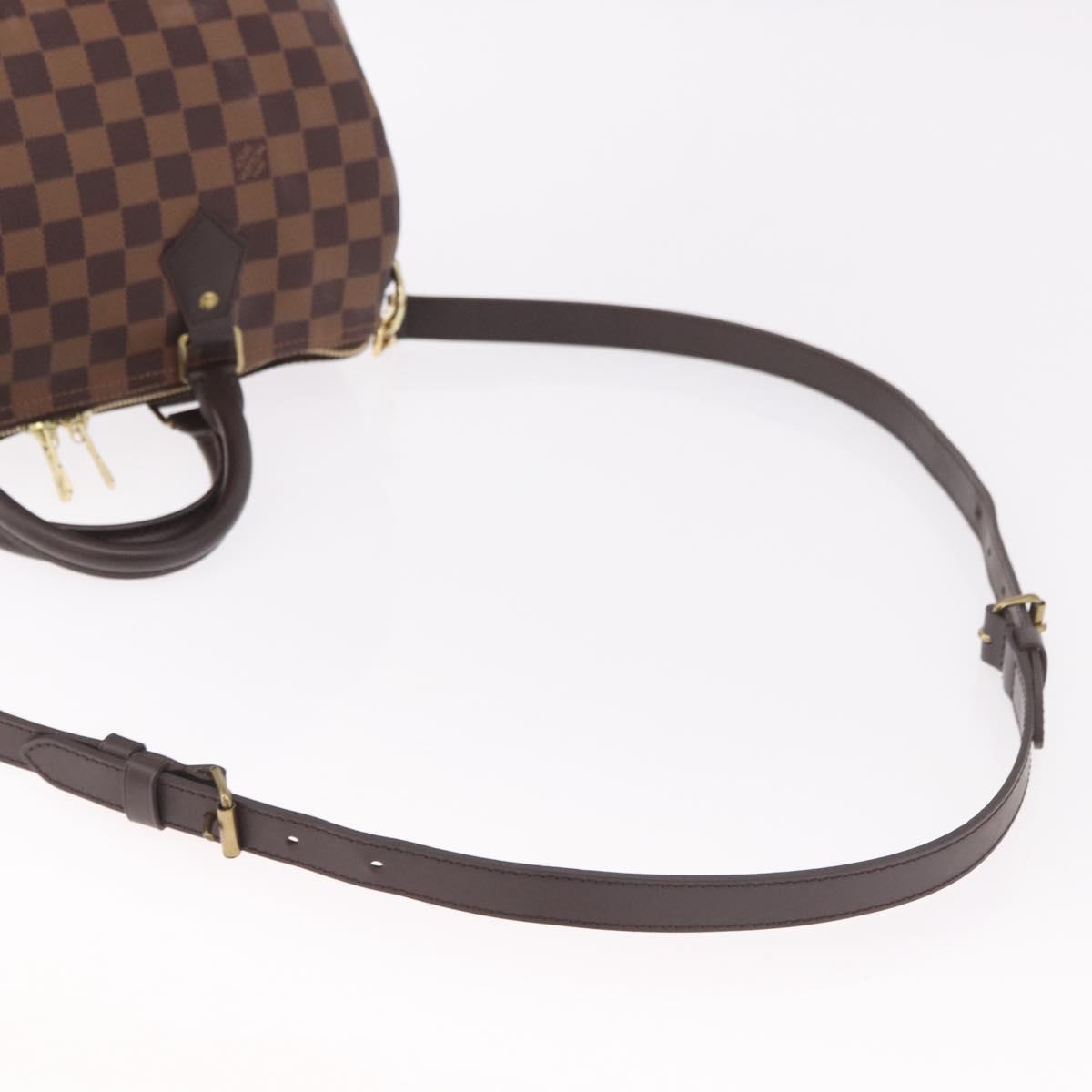 LOUIS VUITTON Damier Ebene Speedy Bandouliere30 Hand Bag N41367 LV Auth 185318SV