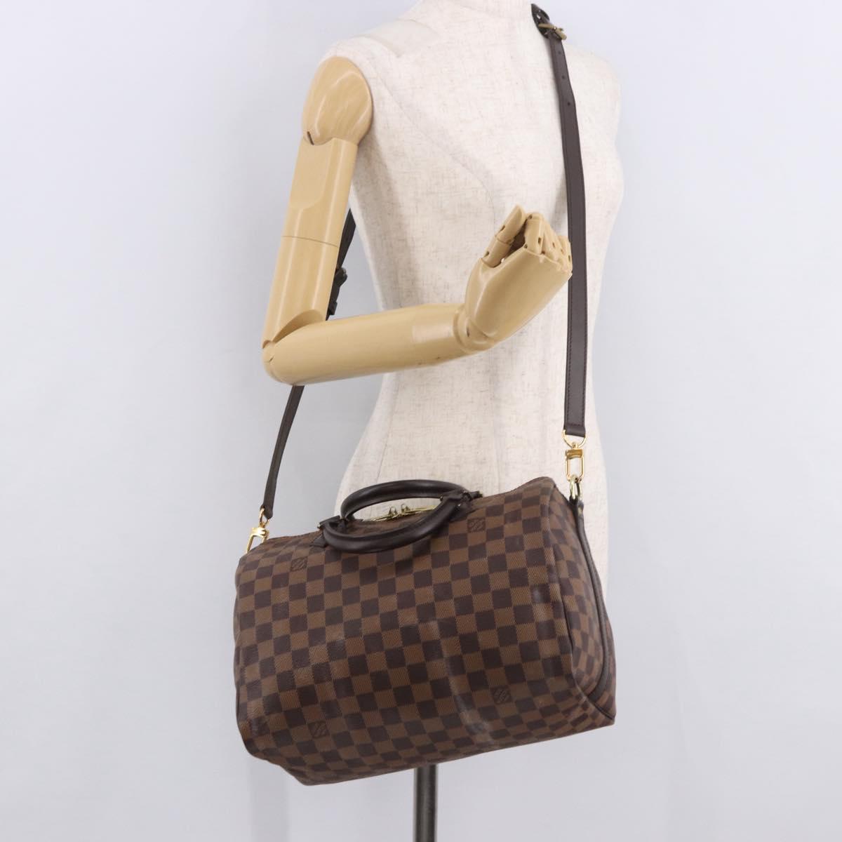 LOUIS VUITTON Damier Ebene Speedy Bandouliere30 Hand Bag N41367 LV Auth 185318SV