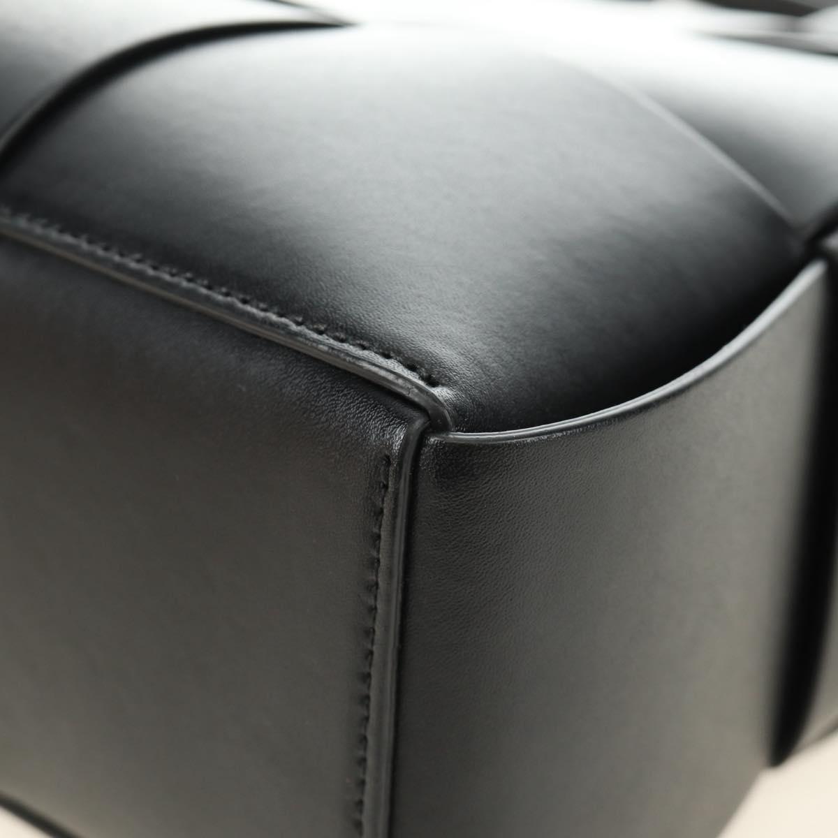 BOTTEGA VENETA MAXI INTRECCIATO Zaalco Bag Leather 2way Black Auth 185322SM