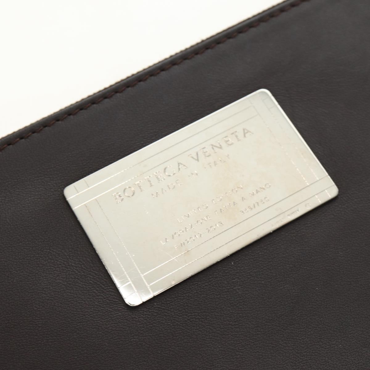 BOTTEGA VENETA INTRECCIATO Cabas MM Hand Bag Leather Brown Auth 185332SM