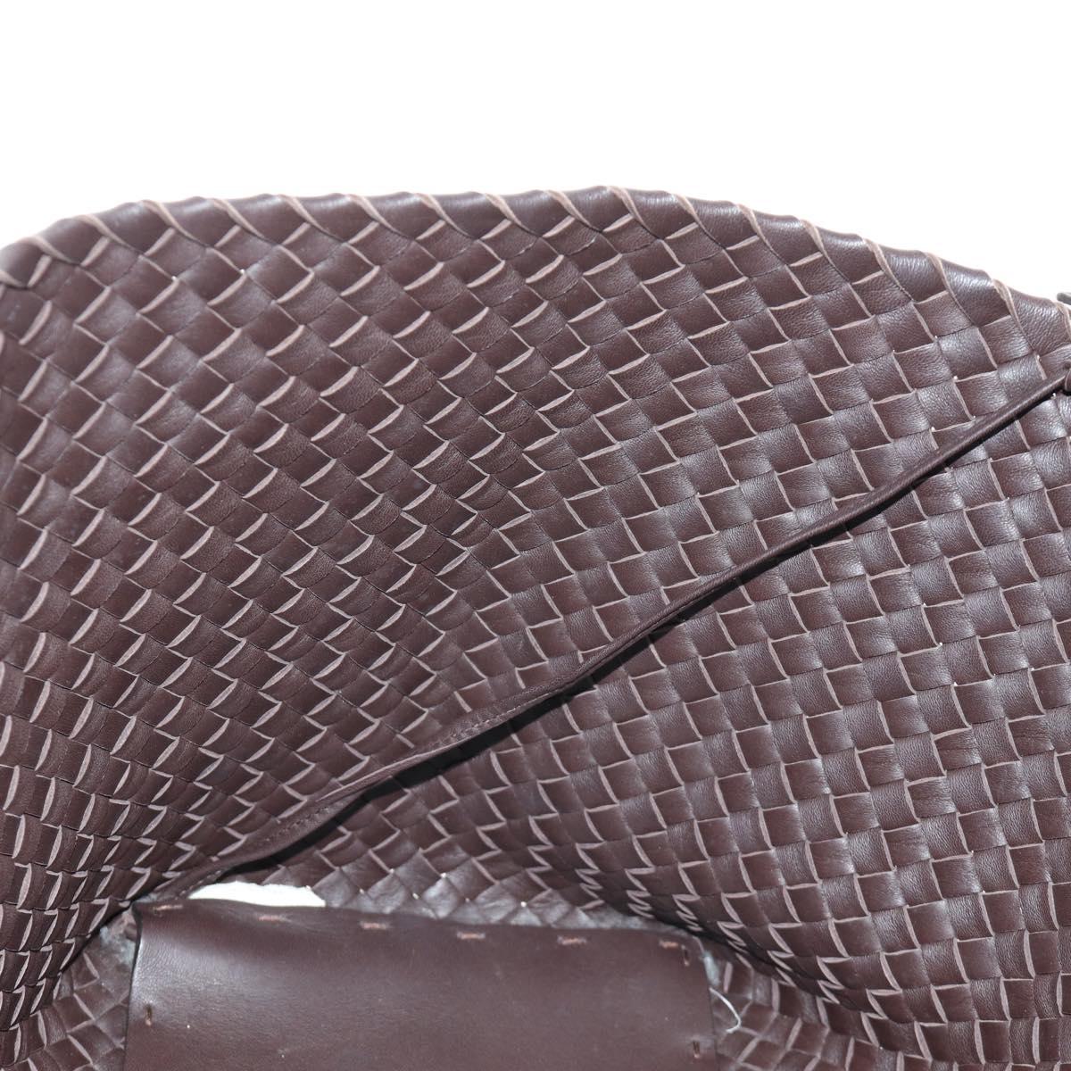 BOTTEGA VENETA INTRECCIATO Cabas MM Hand Bag Leather Brown Auth 185332SM