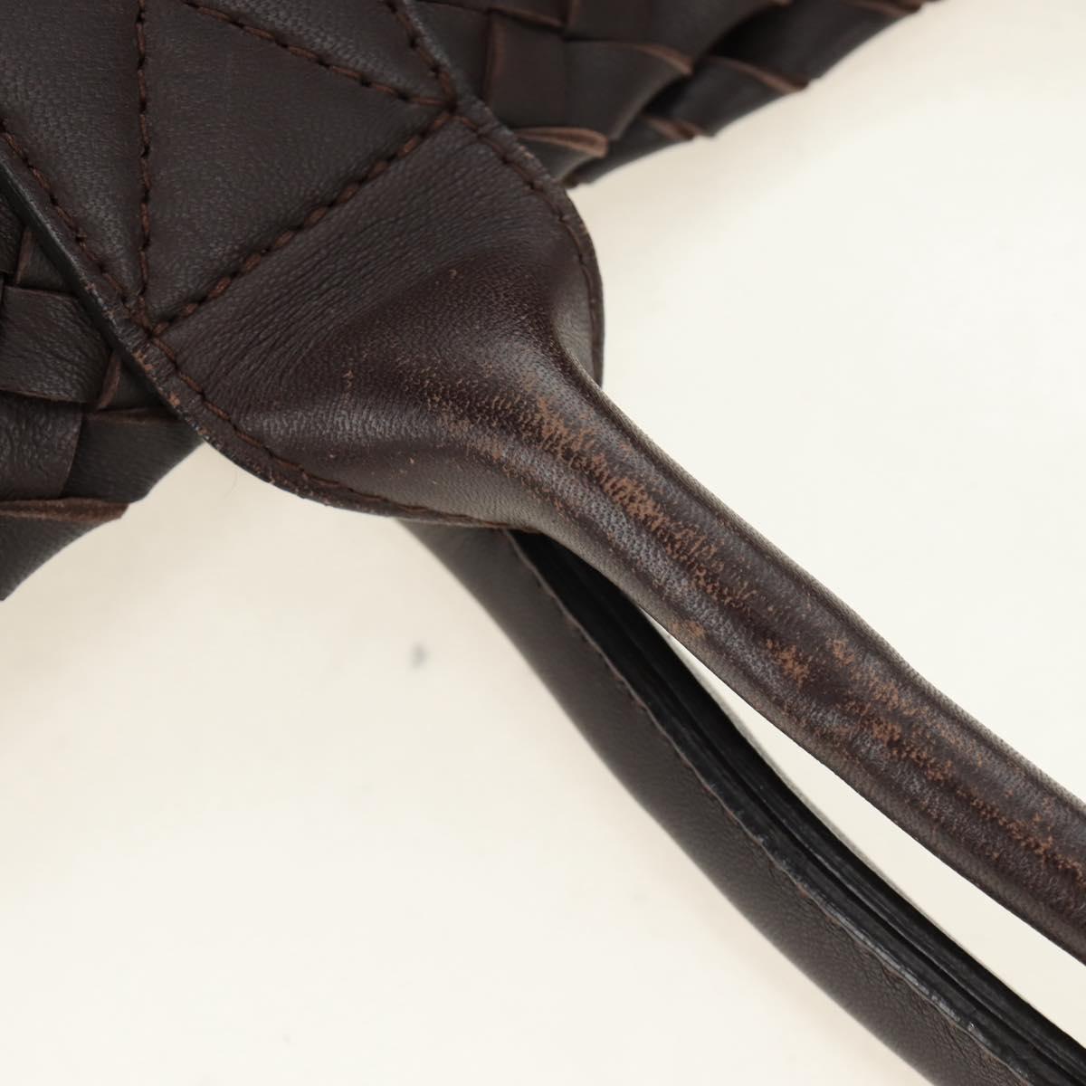 BOTTEGA VENETA INTRECCIATO Cabas MM Hand Bag Leather Brown Auth 185332SM