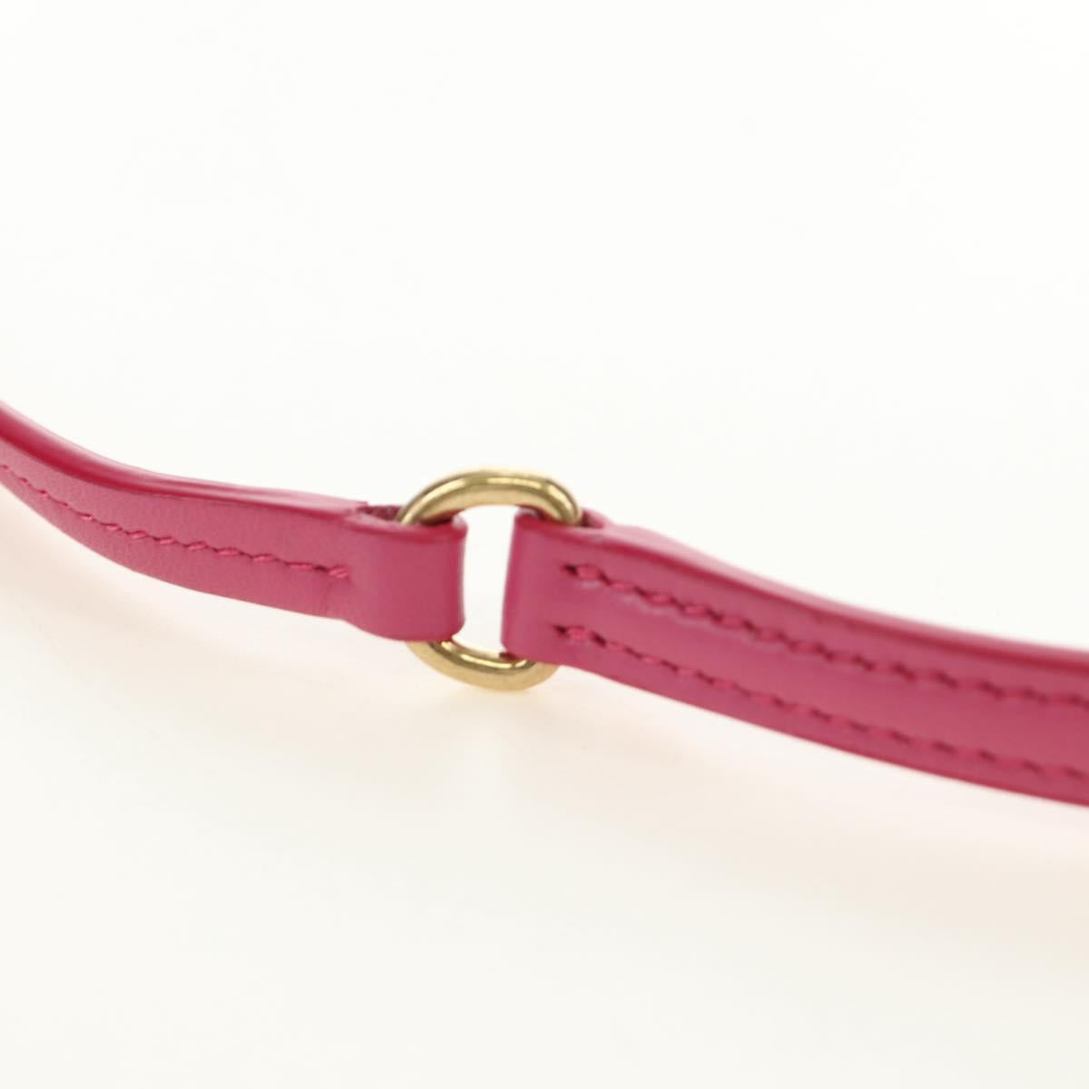 Miu Miu Matelasse Wonder Hand Bag Leather 2way Pink Gold Auth 185334SM