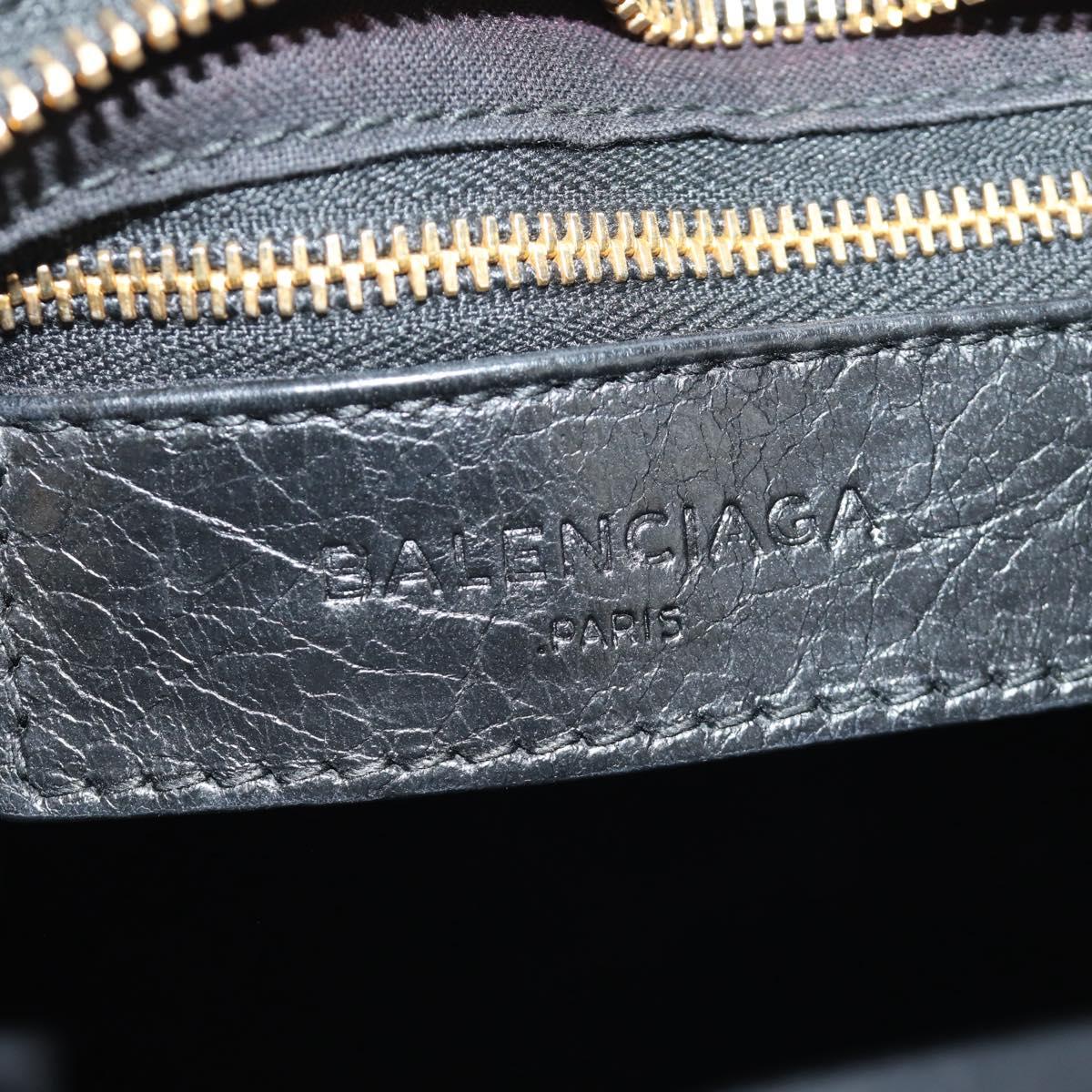 BALENCIAGA Mini City Hand Bag Leather 2way Black Gold 309544 Auth 185336SAM