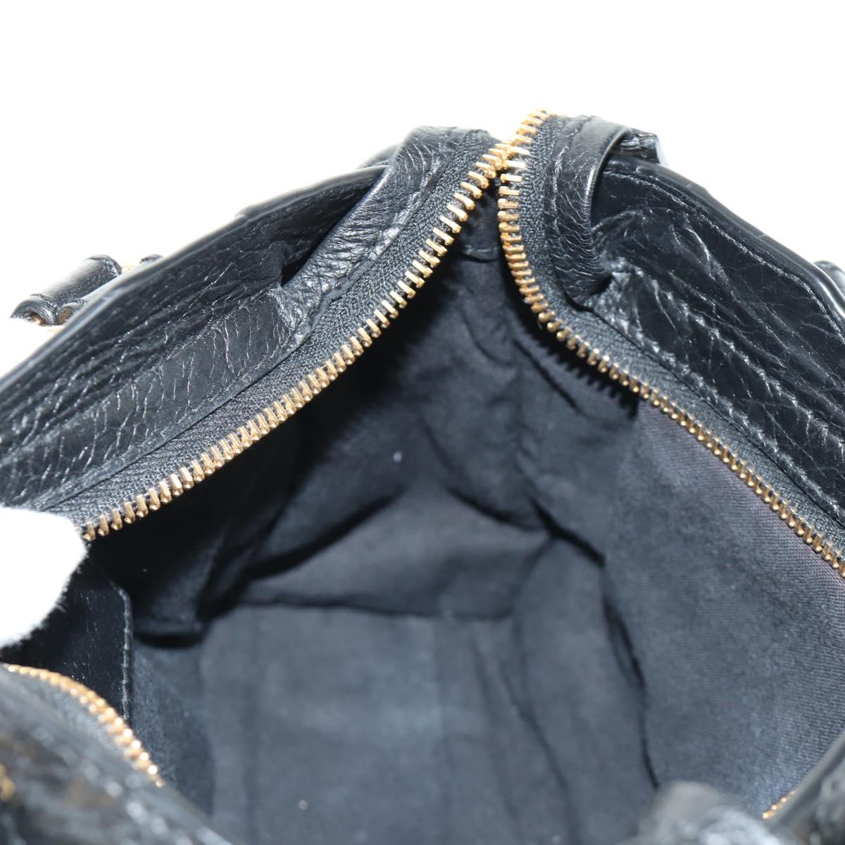 BALENCIAGA Mini City Hand Bag Leather 2way Black Gold 309544 Auth 185336SAM