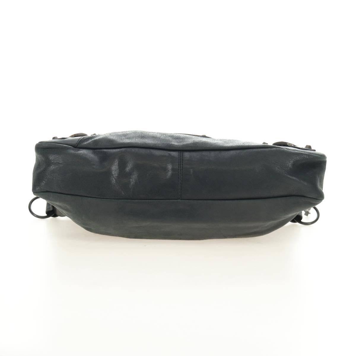 BALENCIAGA The First Hand Bag Leather 2way Navy 103208 Auth 185338M