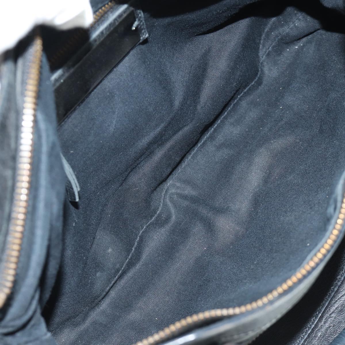 BALENCIAGA The First Hand Bag Leather 2way Navy 103208 Auth 185338M