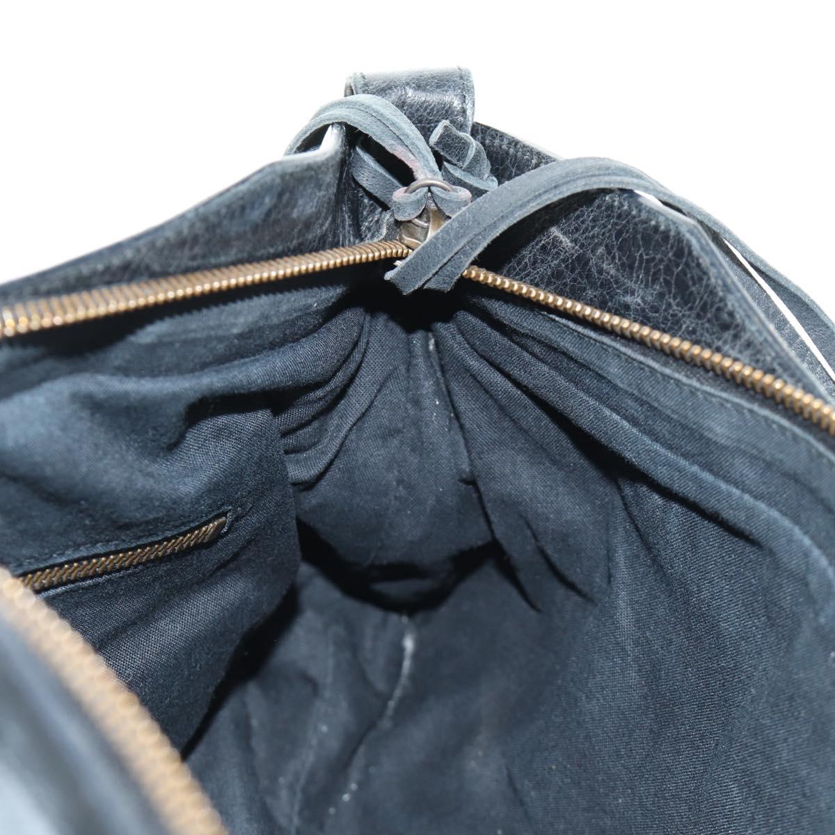 BALENCIAGA The First Hand Bag Leather 2way Navy 103208 Auth 185338M