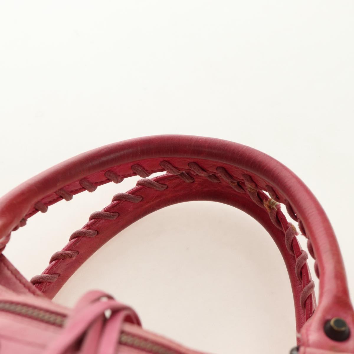 BALENCIAGA The First Hand Bag Leather 2way Pink 115748 Auth 185340M