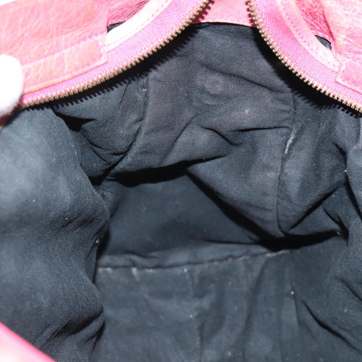 BALENCIAGA The First Hand Bag Leather 2way Pink 115748 Auth 185340M