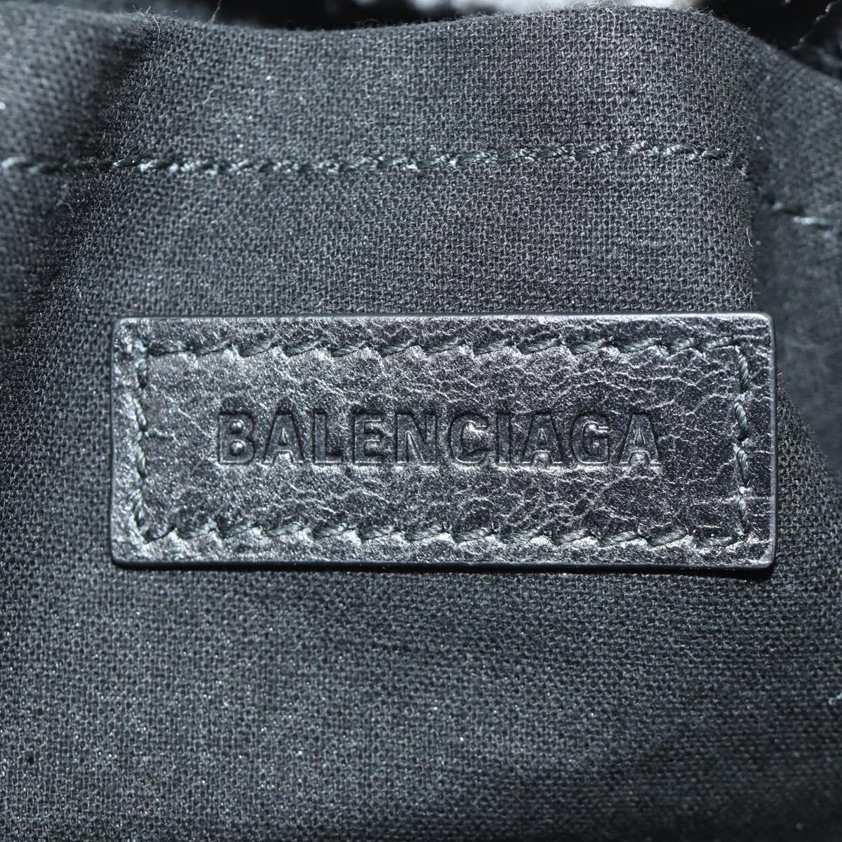 BALENCIAGA Lucity Eastwest Hand Bag Leather 2way Black 845704 Auth 185341SM
