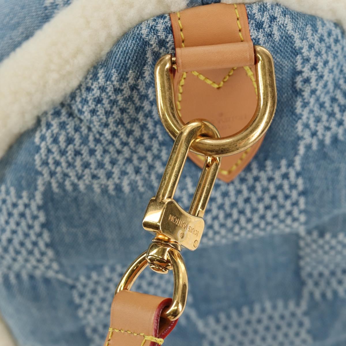 LOUIS VUITTON LV SKI Keepall Bandouliere40 Boston Bag Blue N00111 Auth 185350SM