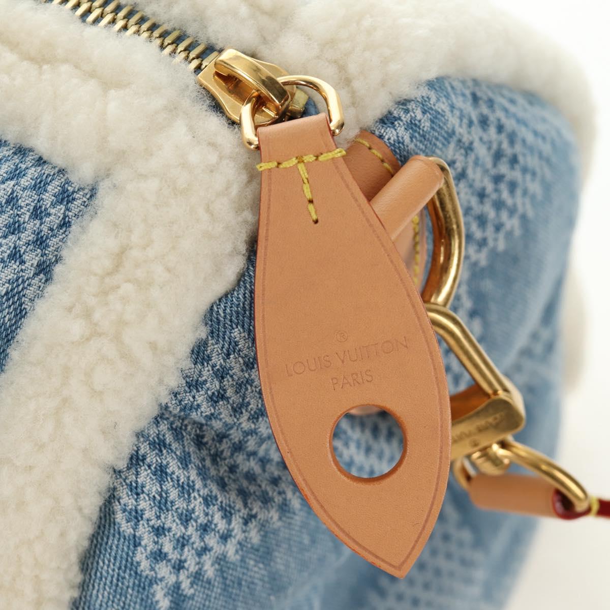LOUIS VUITTON LV SKI Keepall Bandouliere40 Boston Bag Blue N00111 Auth 185350SM