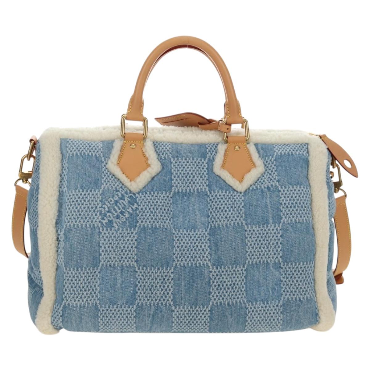 LOUIS VUITTON LV SKI Keepall Bandouliere40 Boston Bag Blue N00111 Auth 185350SM