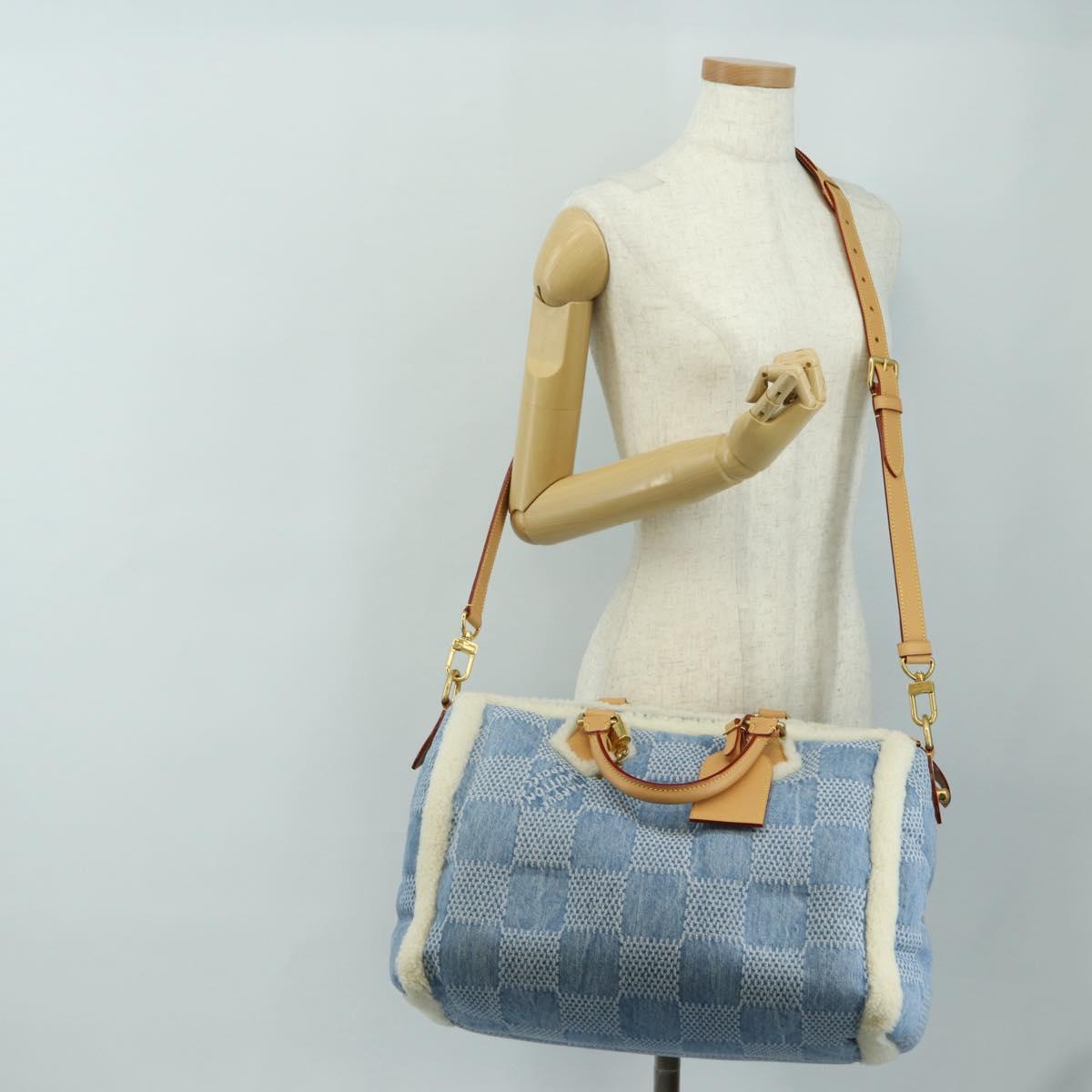 LOUIS VUITTON LV SKI Keepall Bandouliere40 Boston Bag Blue N00111 Auth 185350SM