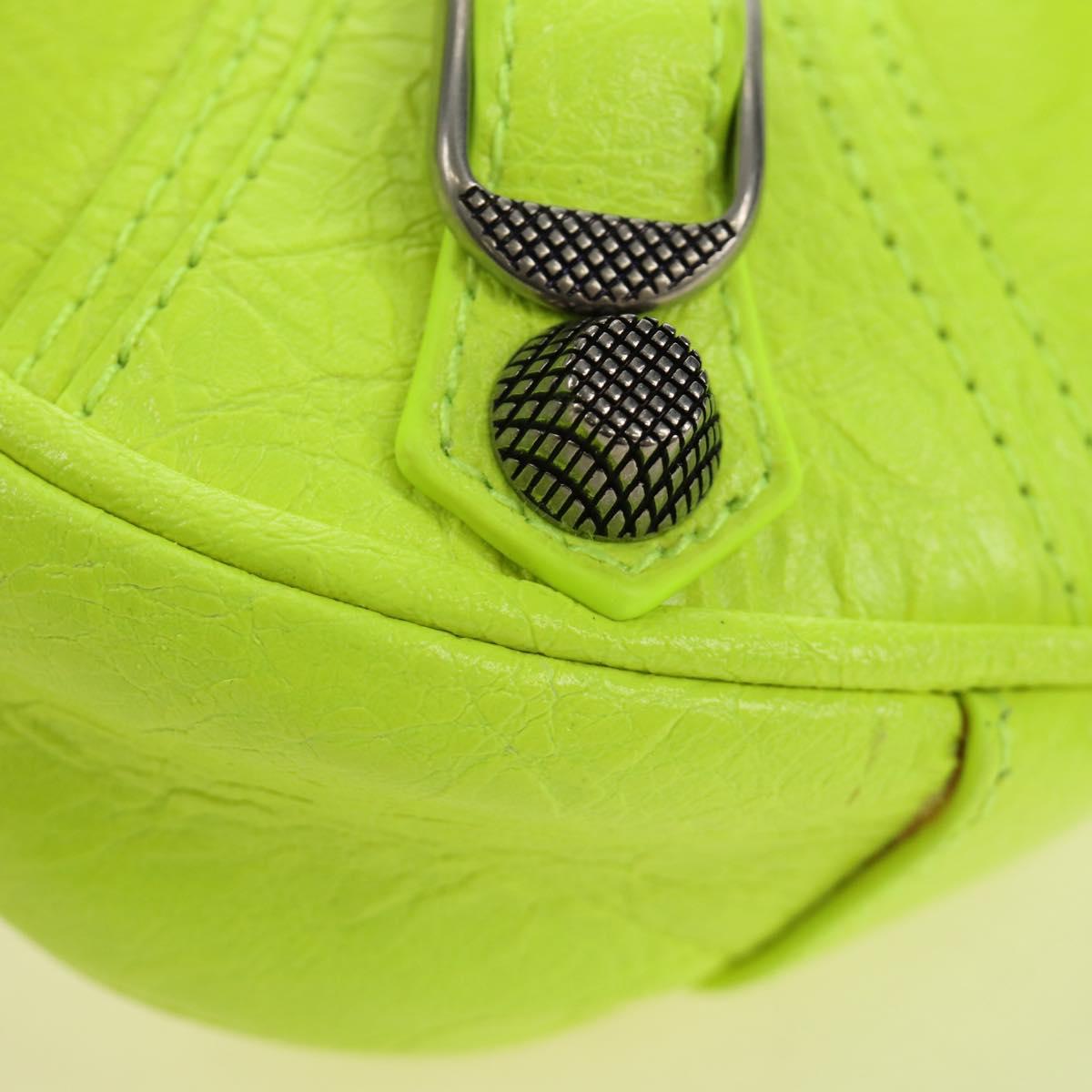 BALENCIAGA Chain Le Cagole XS Bag Leather 2way Green 695814 Auth 185356SAM