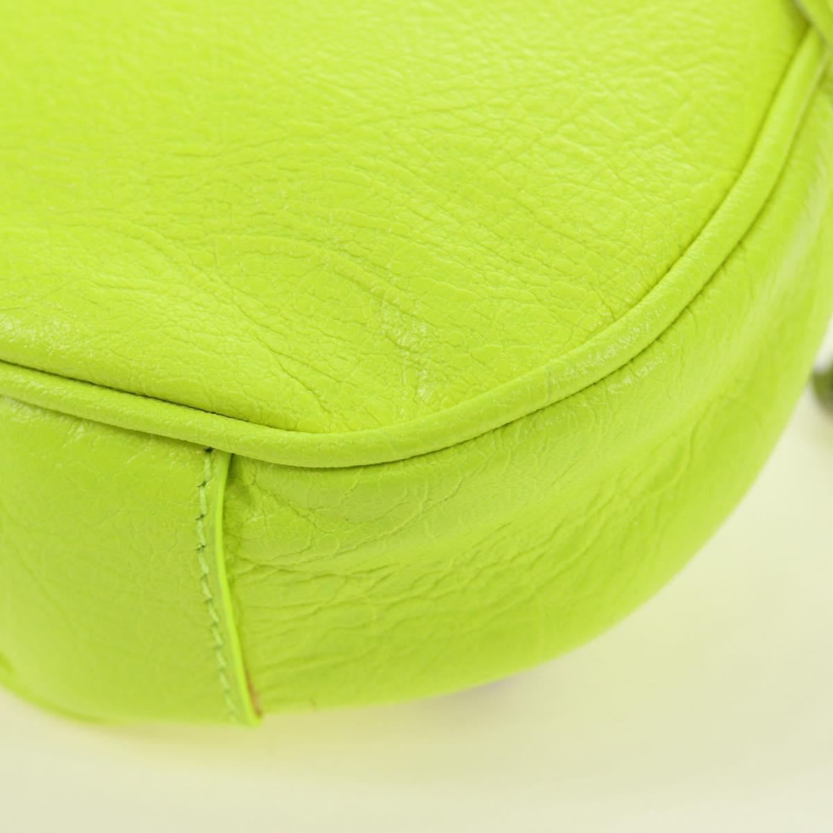 BALENCIAGA Chain Le Cagole XS Bag Leather 2way Green 695814 Auth 185356SAM