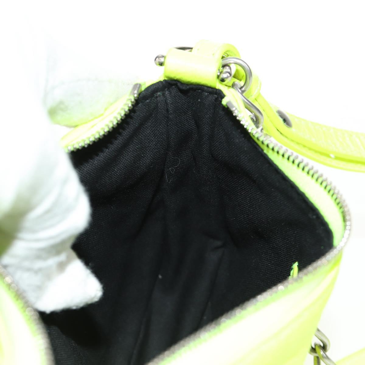 BALENCIAGA Chain Le Cagole XS Bag Leather 2way Green 695814 Auth 185356SAM