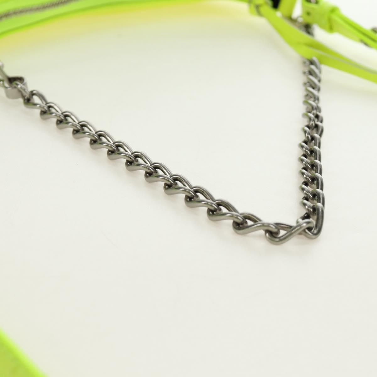 BALENCIAGA Chain Le Cagole XS Bag Leather 2way Green 695814 Auth 185356SAM