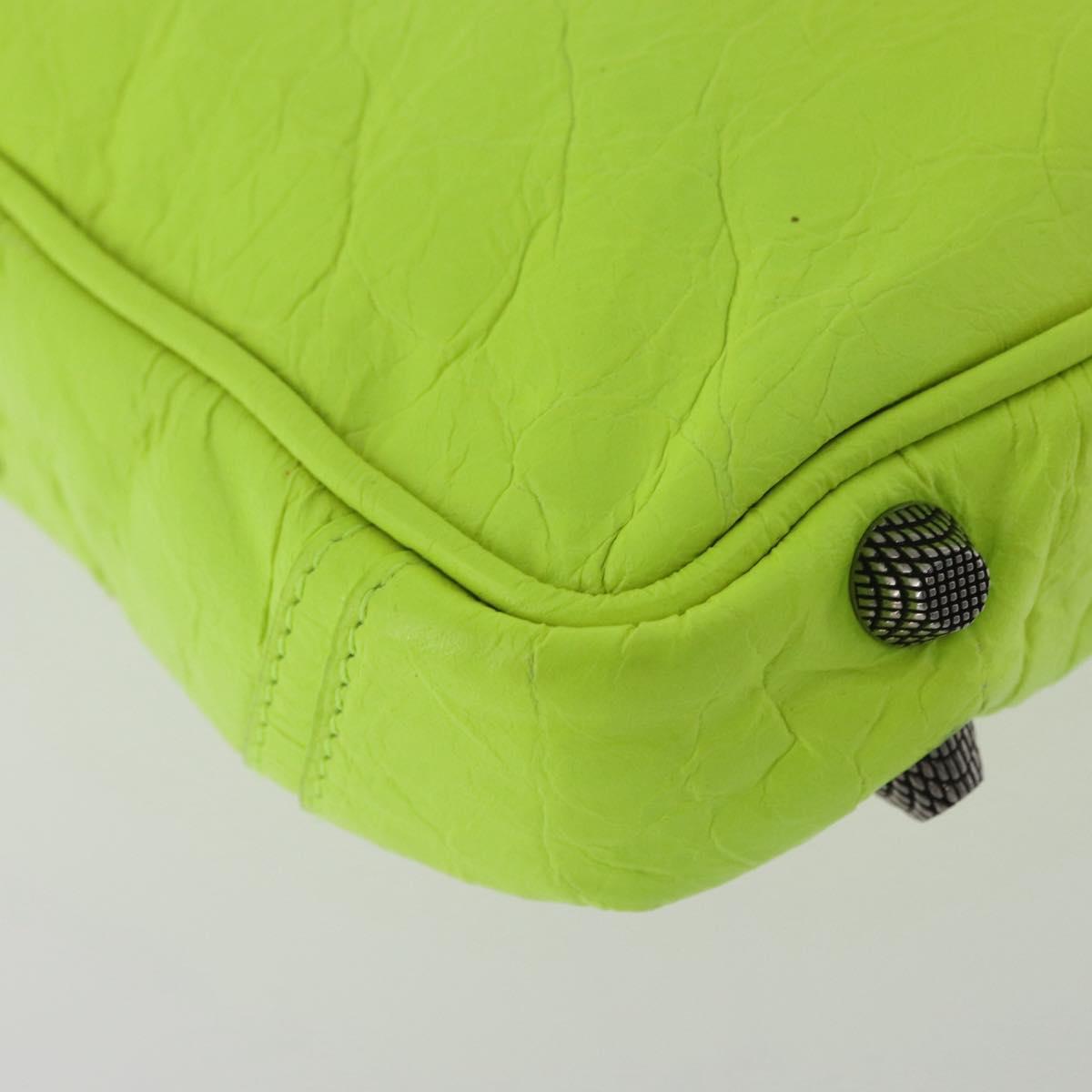 BALENCIAGA Le Cagole Shoulder Bag Leather Green 719065 Auth 185357SAM