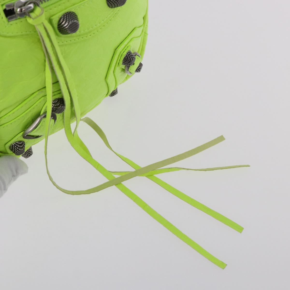 BALENCIAGA Le Cagole Shoulder Bag Leather Green 719065 Auth 185357SAM