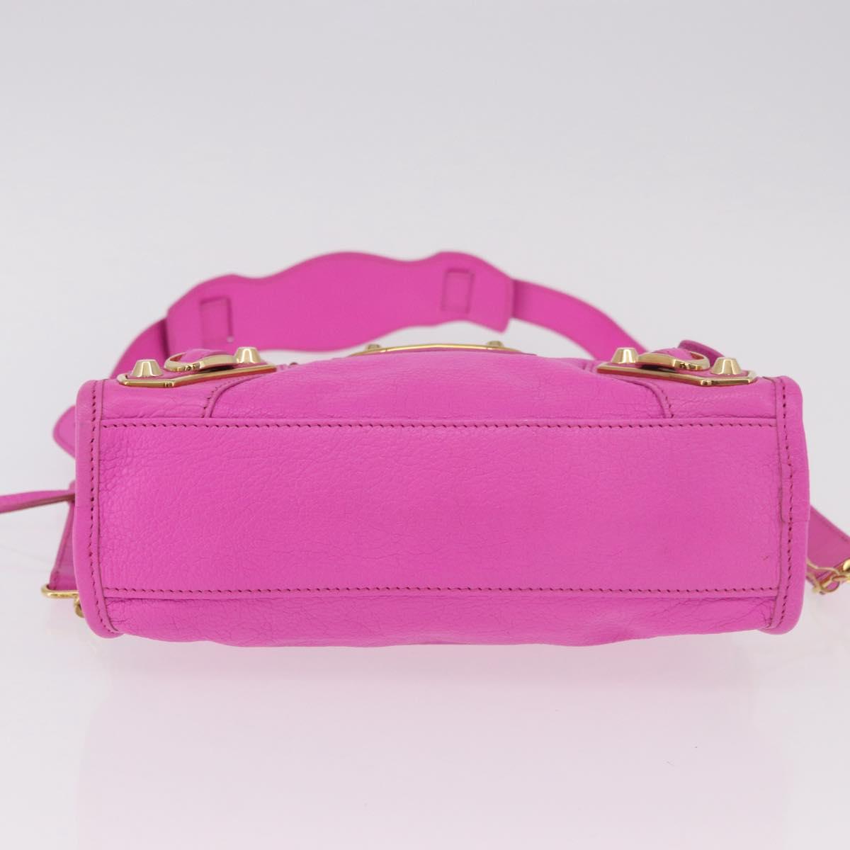 BALENCIAGA Classic Metallic Edge Mini City 2way Pink 390160 Auth 185358SAM