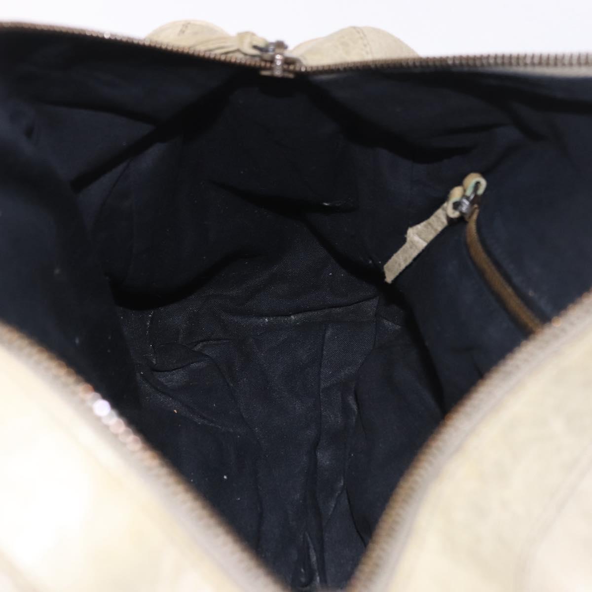 BALENCIAGA Tzigie Hand Bag Leather 2way Beige 128523 Auth 185359V