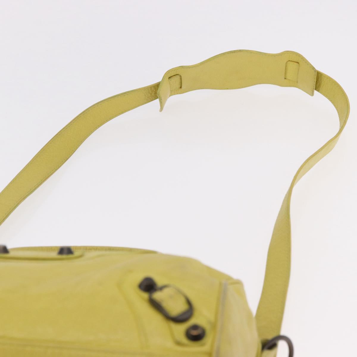 BALENCIAGA Mini Twiggy Hand Bag Leather 2way Yellow 327103 Auth 185360V