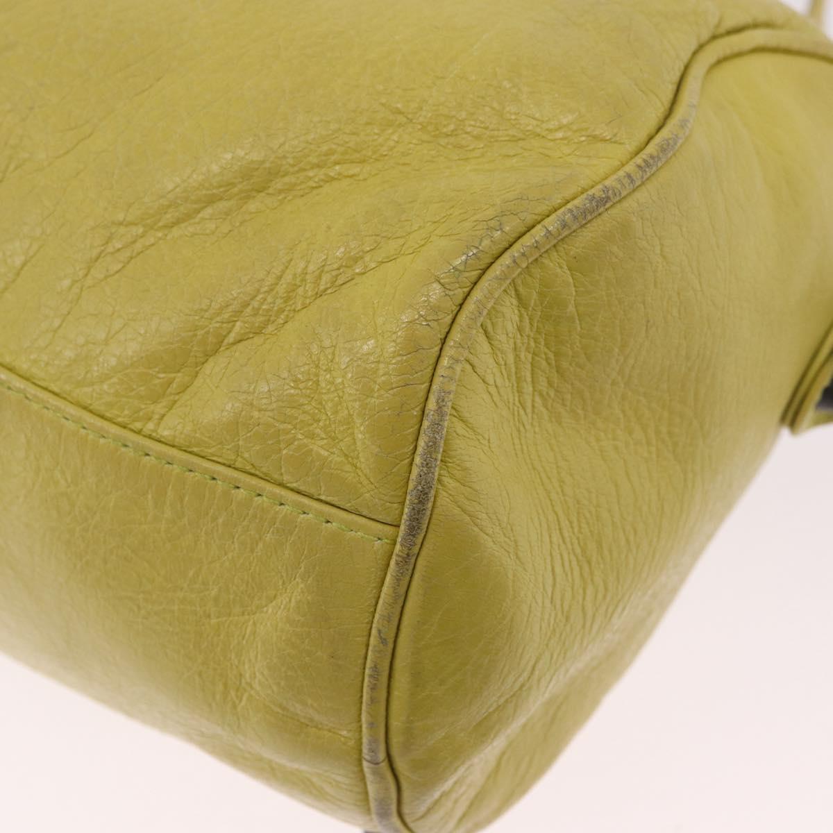 BALENCIAGA Mini Twiggy Hand Bag Leather 2way Yellow 327103 Auth 185360V