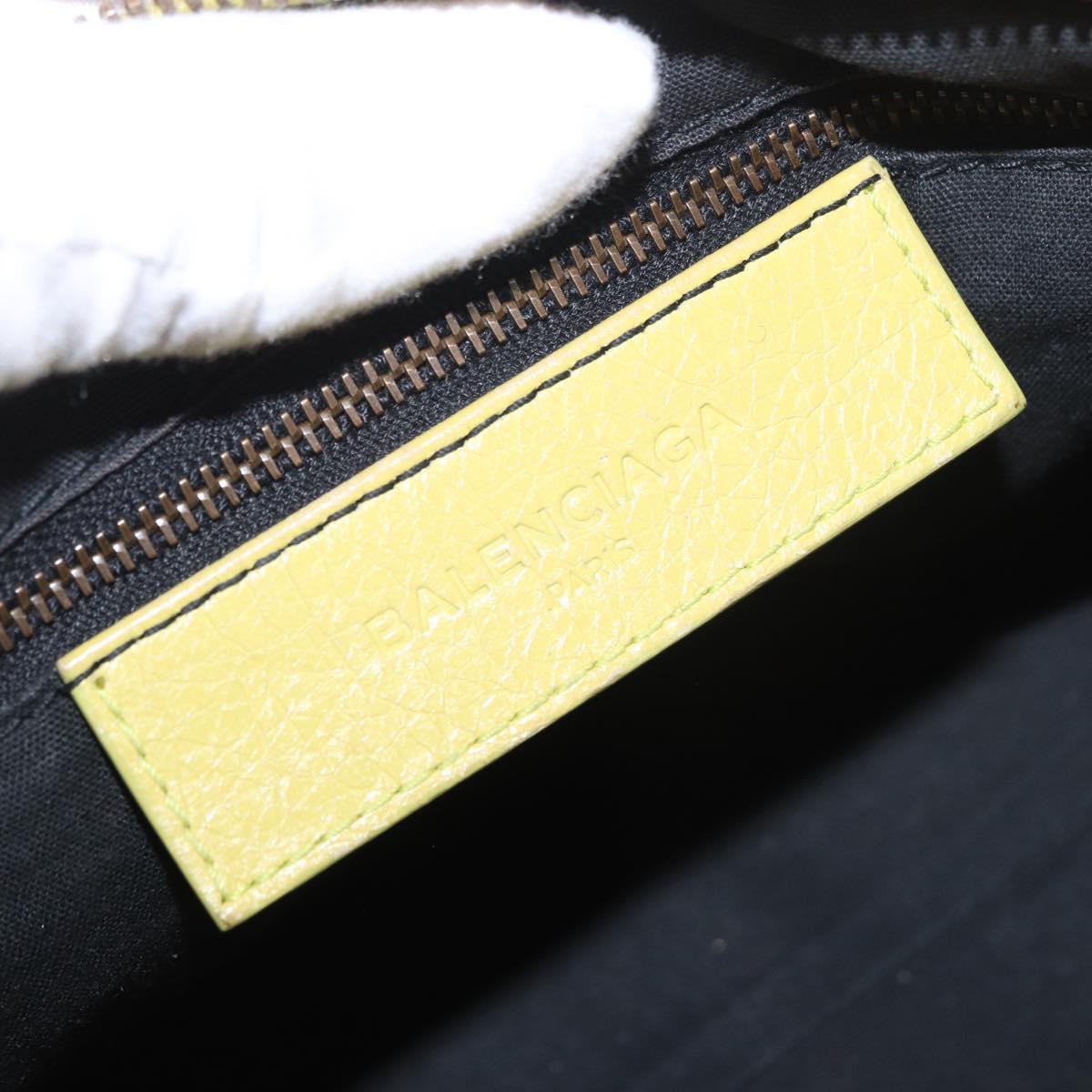 BALENCIAGA Mini Twiggy Hand Bag Leather 2way Yellow 327103 Auth 185360V