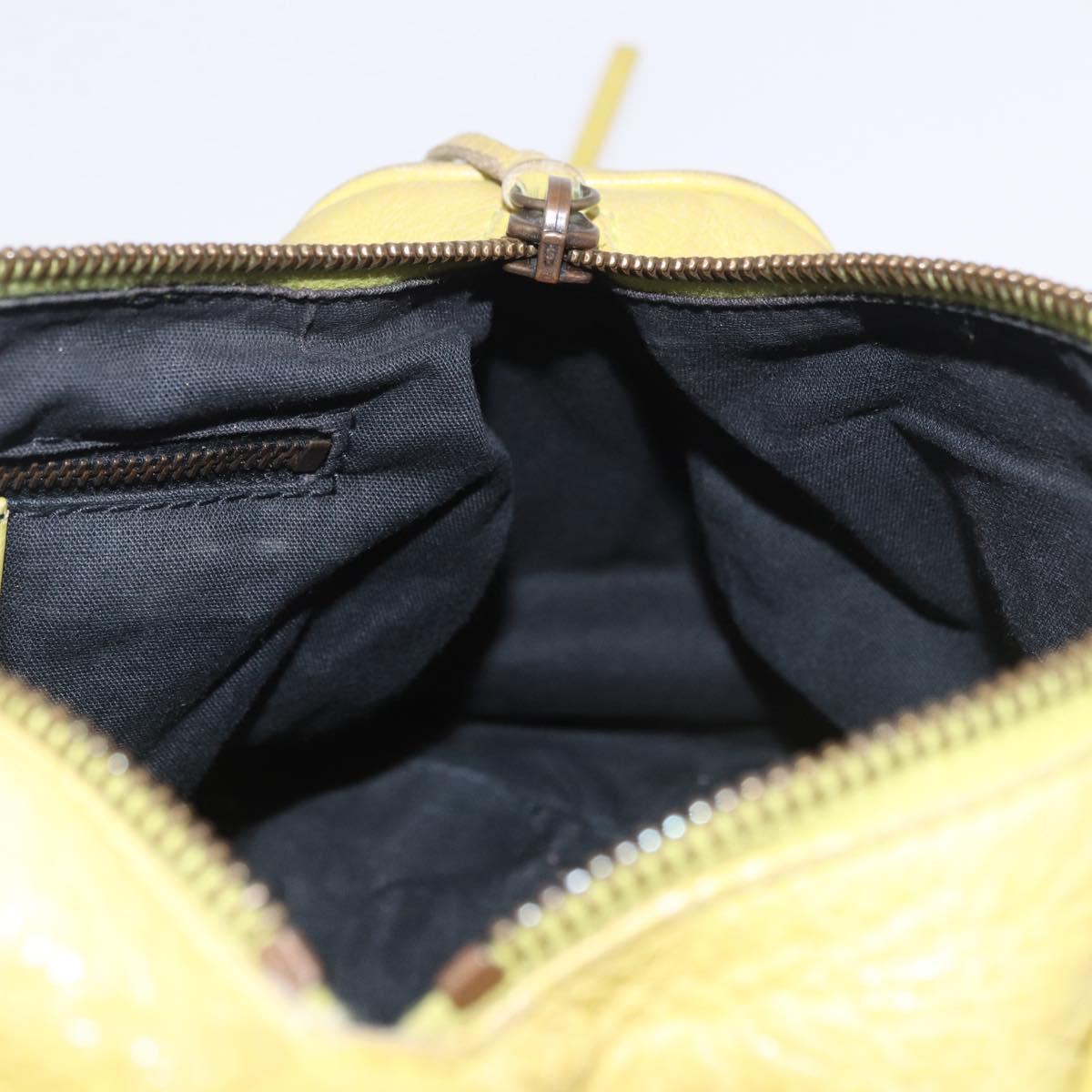 BALENCIAGA Mini Twiggy Hand Bag Leather 2way Yellow 327103 Auth 185360V