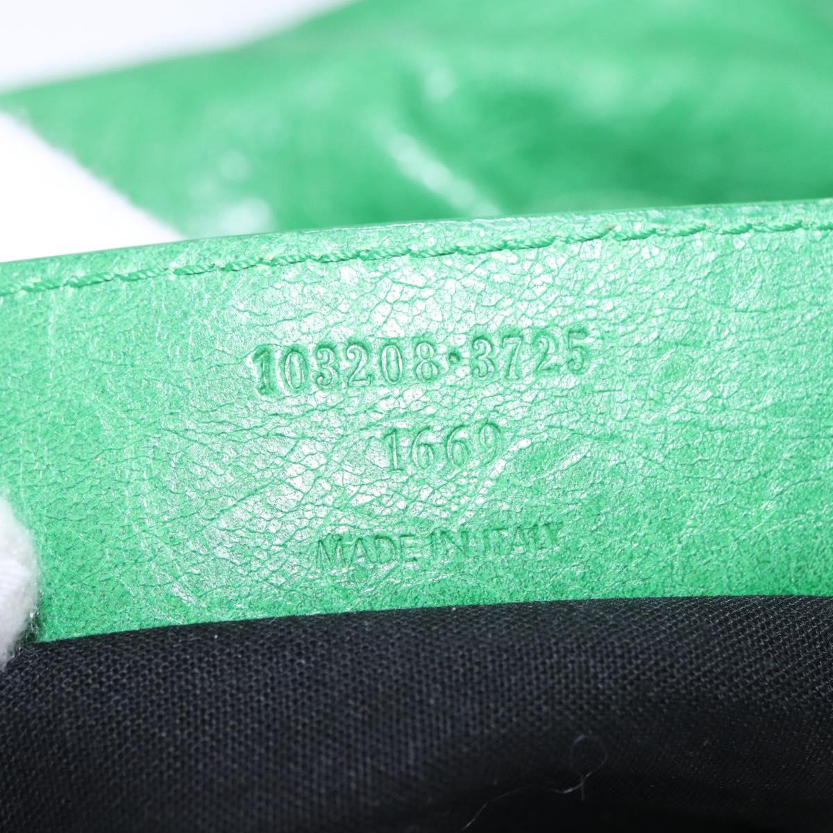 BALENCIAGA The City Hand Bag Leather 2way Green 103208 Auth 185361M