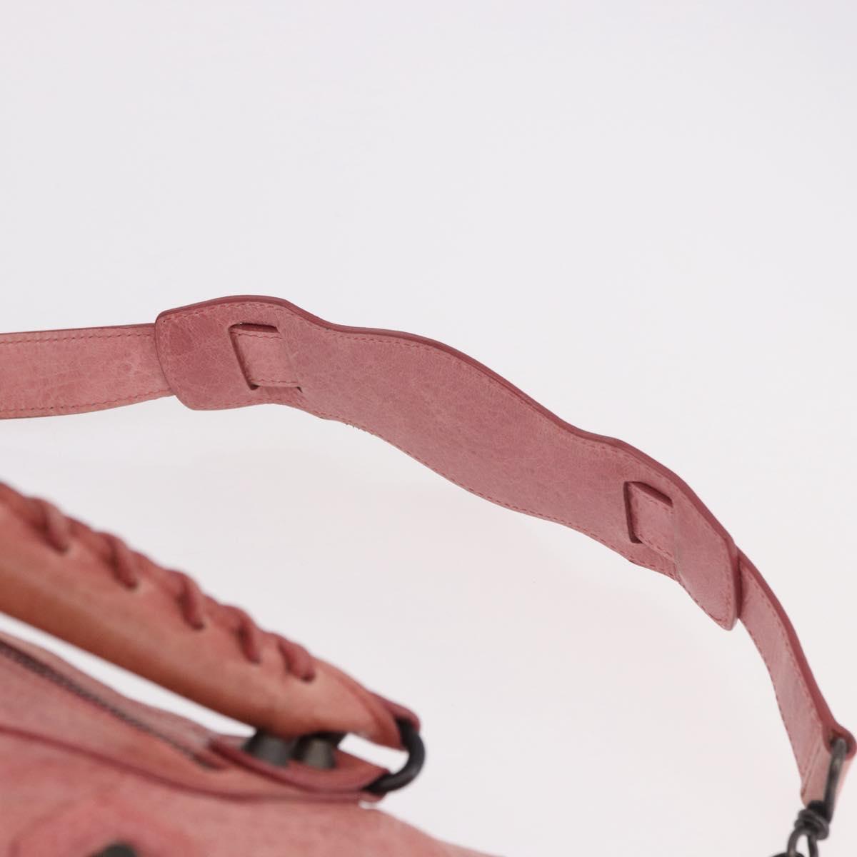 BALENCIAGA The First Hand Bag Leather 2way Pink 103208 Auth 185362V